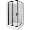Квадратная душевая кабина Mexen Rio 90 x 90 см, прозрачная, черная + душевой поддон Rio, белый - 860-090-090-70-00-4510, Размер: 90x90, Цвет: Чёрный, Тип стекла: Прозрачное стекло, Комплектация: Balts paliktnis 15cm + hromēts sifons