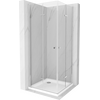 Душевая кабина складная Mexen Lima Duo 90 x 90 см, прозрачная, хром - 856-090-090-02-00, Размер: 90x90, Цвет: Хром, Тип стекла: Прозрачное стекло, Комплектация: Balts paliktnis + hromēts sifons