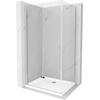 Складная душевая кабина Mexen Lima 120 x 100 см, прозрачная, хром + поддон плоский - 856-120-100-01-00-4010, Размер: 120x100, Цвет: Хром, Тип стекла: Прозрачное стекло, Комплектация: Balts paliktnis + hromēts sifons