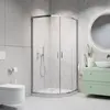 Dušas stūris pusapaļš Radaway Alienta A 80x80 cm, Размер: 80x80, Цвет: Хром