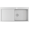 HELIKA (AQUASANITA) virtuves izlietne LUNA LUN101M-R/L Nerūsējošais tērauds, Citas krāsas: 002 / inox, Platums: 100