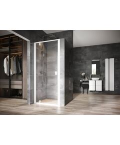 RAVAK Shower door NDOP1-80 white+glass Transparent, Цвет: Balts + hrom, Ширина: 80, Тип стекла: Прозрачное стекло