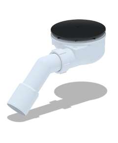 Ani Plast Sifons paliktnim 1 1/2-90 h=53, "Black"
