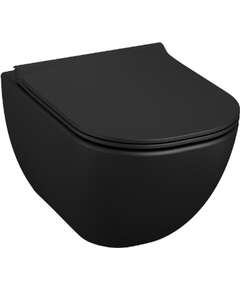 Jika pods Mio rimless, stiprināms pie sienas, 360x530 mm, matēts melns