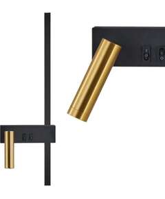 Toolight LAMPA ŚCIENNA KINKIET APP1439-2-W LEWY BLACK GOLD
