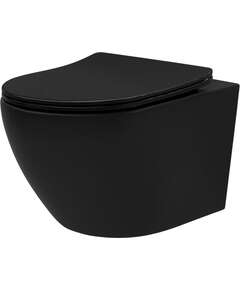 Rea Sanitary Misa WC podwieszana Rea Carlo Mini Tornado NF CZARNA MATOWA