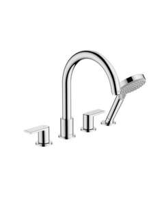 Hansgrohe iebūvējamā vannas maisītāja Vernis Shape virsapmetuma daļa, 4 caurumu, uz virsmas, hroms