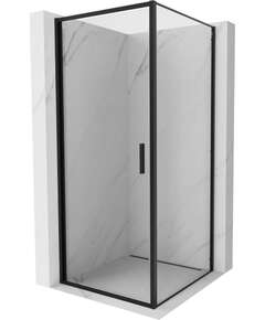 Mexen Exo kabina prysznicowa uchylna 95 x 95 cm, transparent, czarna - 817-095-095-70-00