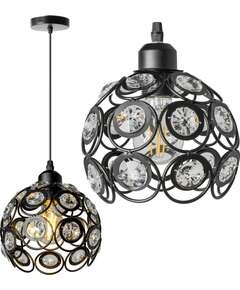Toolight LAMPA WISZĄCA SUFITOWA KRYSZTAŁOWA APP206-1C Czarna