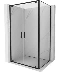 Mexen Exo kabina prysznicowa uchylna 100 x 85 cm, transparent, czarna - 8182-100-085-70-00