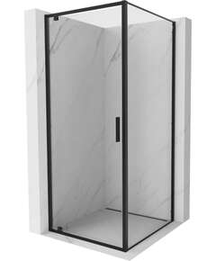 Mexen Exo kabina prysznicowa uchylna 95 x 95 cm, transparent, czarna - 8181-095-095-70-00