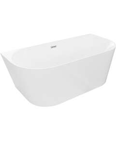 Mexen Oval Slim wanna wolnostojąca przyścienna 170 x 80 cm, biała, przelew chrom - 52661708000-01