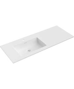 Mexen Otis umywalka wpuszczana w blat lewa 121 x 46,5 cm, biała mat - 25181201L
