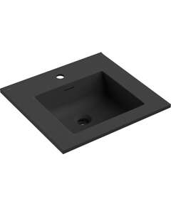 Mexen Otis umywalka wpuszczana w blat 51 x 46,5 cm, czarna mat - 25185071