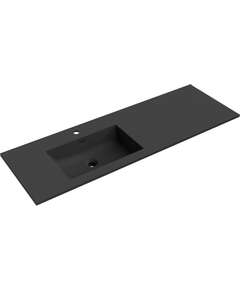 Mexen Otis umywalka wpuszczana w blat lewa 141 x 46,5 cm, czarna mat - 25181471L