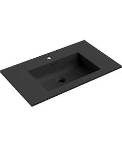 Mexen Otis umywalka wpuszczana w blat 81 x 46,5 cm, czarna mat - 25188071