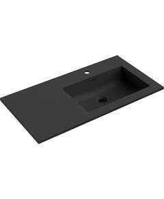 Mexen Otis umywalka wpuszczana w blat prawa 91 x 46,5 cm, czarna mat - 25189071P