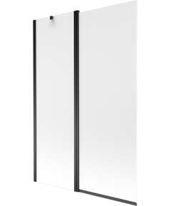 Mexen Flip parawan nawannowy 1-skrzydłowy 120 x 150 cm, szron, czarny - 894-120-101-70-30