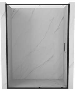 Mexen Exo drzwi prysznicowe rozsuwane 155 cm, transparent, czarne - 8151-155-000-70-00
