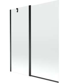 Mexen Flip parawan nawannowy 1-skrzydłowy 140 x 150 cm, transparent, czarny - 894-140-101-70-00
