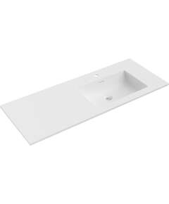 Mexen Otis umywalka wpuszczana w blat prawa 121 x 46,5 cm, biała mat - 25181201P
