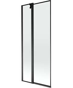 Mexen Flip parawan nawannowy 1-skrzydłowy 80 x 150 cm, czarny wzór, czarny - 894-080-101-70-70