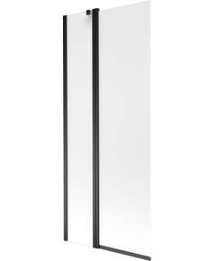 Mexen Flip parawan nawannowy 1-skrzydłowy 80 x 150 cm, szron, czarny - 894-080-101-70-30