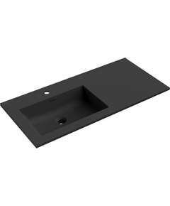 Mexen Otis umywalka wpuszczana w blat lewa 101 x 46,5 cm, czarna mat - 25181071L