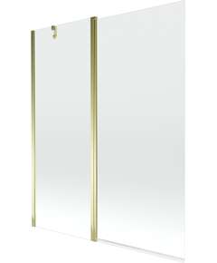 Mexen Flip parawan nawannowy 1-skrzydłowy 140 x 150 cm, transparent, złoty - 894-140-101-50-00