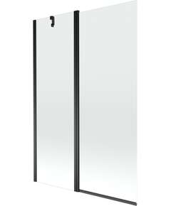 Mexen Flip parawan nawannowy 1-skrzydłowy 120 x 150 cm, transparent, czarny - 894-120-101-70-00