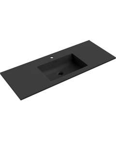 Mexen Otis umywalka wpuszczana w blat 121 x 46,5 cm, czarna mat - 25181271
