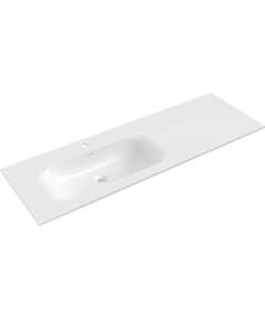 Mexen Vela umywalka wpuszczana w blat lewa 141 x 46,5 cm, biała połysk - 25231400L