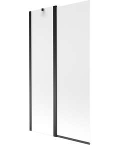 Mexen Flip parawan nawannowy 1-skrzydłowy 100 x 150 cm, szron, czarny - 894-100-101-70-30
