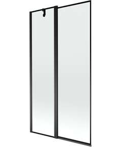 Mexen Flip parawan nawannowy 1-skrzydłowy 100 x 150 cm, czarny wzór, czarny - 894-100-101-70-70
