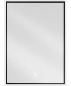 Mexen Erma lustro łazienkowe podświetlane 50 x 70 cm, LED 6000K, antypara, czarna rama - 9814-050-070-611-70
