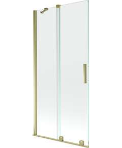 Mexen Velar parawan nawannowy 2-skrzydłowy przesuwny 95 x 150 cm, transparent, złoty - 896-095-000-01-50