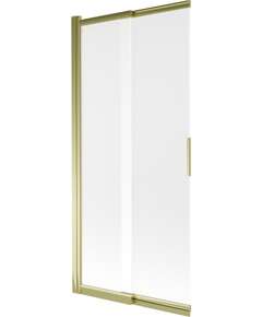 Mexen Fox parawan nawannowy 2-skrzydłowy przesuwny 85 x 150 cm, szron, złoty - 891-085-002-50-30