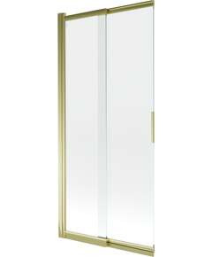 Mexen Fox parawan nawannowy 2-skrzydłowy przesuwny 85 x 150 cm, transparent, złoty - 891-085-002-50-00