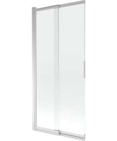 Mexen Fox parawan nawannowy 2-skrzydłowy przesuwny 85 x 150 cm, transparent, chrom - 891-085-002-01-00
