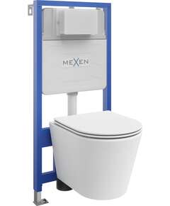 Mexen zestaw podtynkowy WC stelaż Fenix Slim z miską WC Rico i deską wolnoopadającą, biały mat - 61030724001