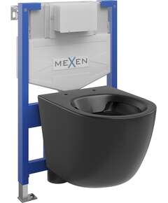 Mexen zestaw podtynkowy WC stelaż Fenix XS-F z miską WC Lena, czarny mat - 6803322XX85