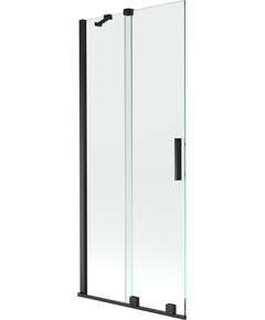 Mexen Velar parawan nawannowy 2-skrzydłowy przesuwny 80 x 150 cm, transparent, czarny - 896-080-000-01-70