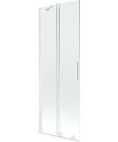 Mexen Velar parawan nawannowy 2-skrzydłowy przesuwny 75 x 150 cm, transparent, biały - 896-075-000-01-20