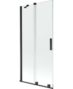 Mexen Velar parawan nawannowy 2-skrzydłowy przesuwny 90 x 150 cm, transparent, czarny - 896-090-000-01-70