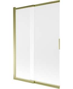 Mexen Fox parawan nawannowy 2-skrzydłowy przesuwny 120 x 150 cm, szron, złoty - 891-120-002-50-30