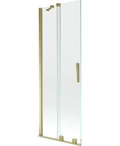 Mexen Velar parawan nawannowy 2-skrzydłowy przesuwny 75 x 150 cm, transparent, złoty - 896-075-000-01-50