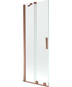 Mexen Velar parawan nawannowy 2-skrzydłowy przesuwny 70 x 150 cm, transparent, różowe złoto - 896-070-000-01-60