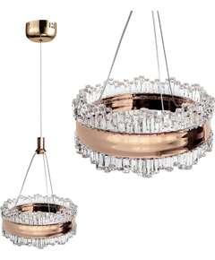 Toolight LAMPA WISZĄCA KRYSZTAŁOWA LED LHJ099-CP ZŁOTA