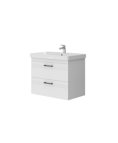 Vento Шкафчик для ванны Meloni с раковиной Luxury 80 белый