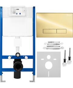 Rea Sanitary Stelaż zestaw podtynkowy ST do mis WC z przyciskiem H Gold